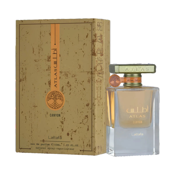 Lattafa Atlas Canyon Eau de Parfum – Aquatisch-Zitrischer Unisex Duft | Bergamotte, Ingwer & Ambroxan