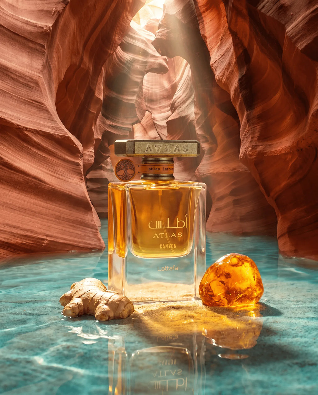 Lattafa Atlas Canyon Eau de Parfum – Aquatisch-Zitrischer Unisex Duft | Bergamotte, Ingwer & Ambroxan