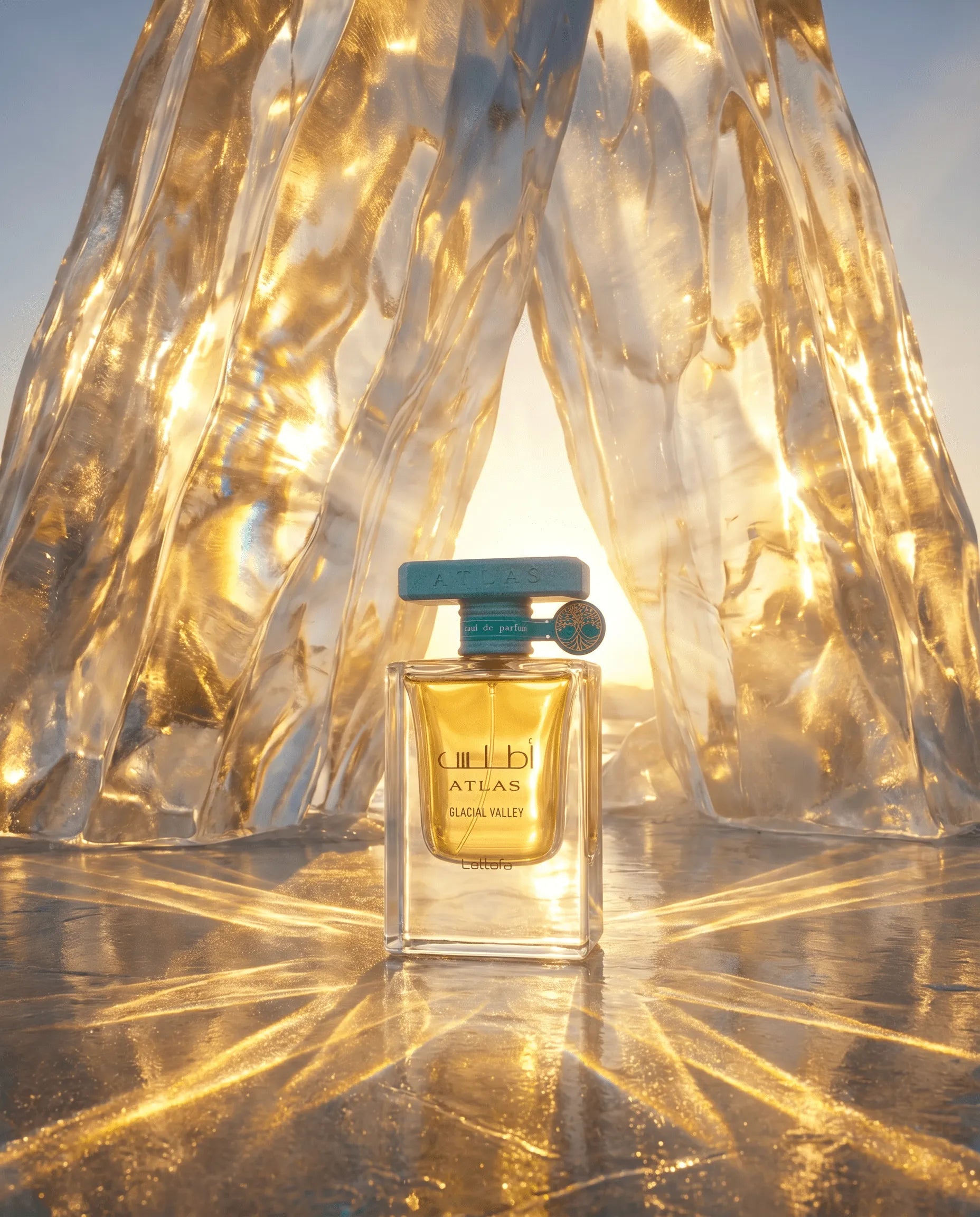 Lattafa Atlas Glacial Valley Eau de Parfum – Aquatisch-Fruchtiger Unisex Duft | Ananas, Minze & Meersalz