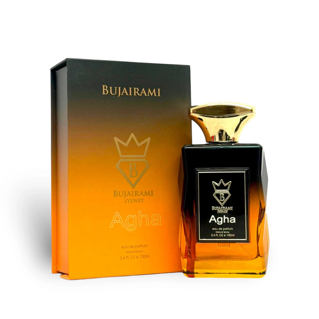 Bujairami Agha Eau de Parfum 100 ml – Würzig-Vanilliger Unisex Duft | Kardamom, Bourbon-Vanille & Ambroxan