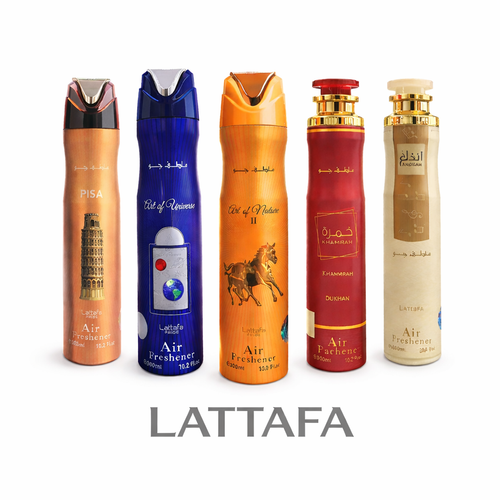 5 Raumdüfte Lattafa Air Freshener Set – 5er Raumduft Kollektion| Pisa, Art of Universe, Art of Nature II, Khamrah Dukhan, Angham | Orientalische Raumdüfte 5X 300 ml (Kopie)