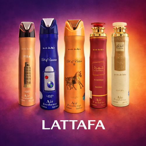 5 Raumdüfte Lattafa Air Freshener Set – 5er Raumduft Kollektion| Pisa, Art of Universe, Art of Nature II, Khamrah Dukhan, Angham | Orientalische Raumdüfte 5X 300 ml (Kopie)
