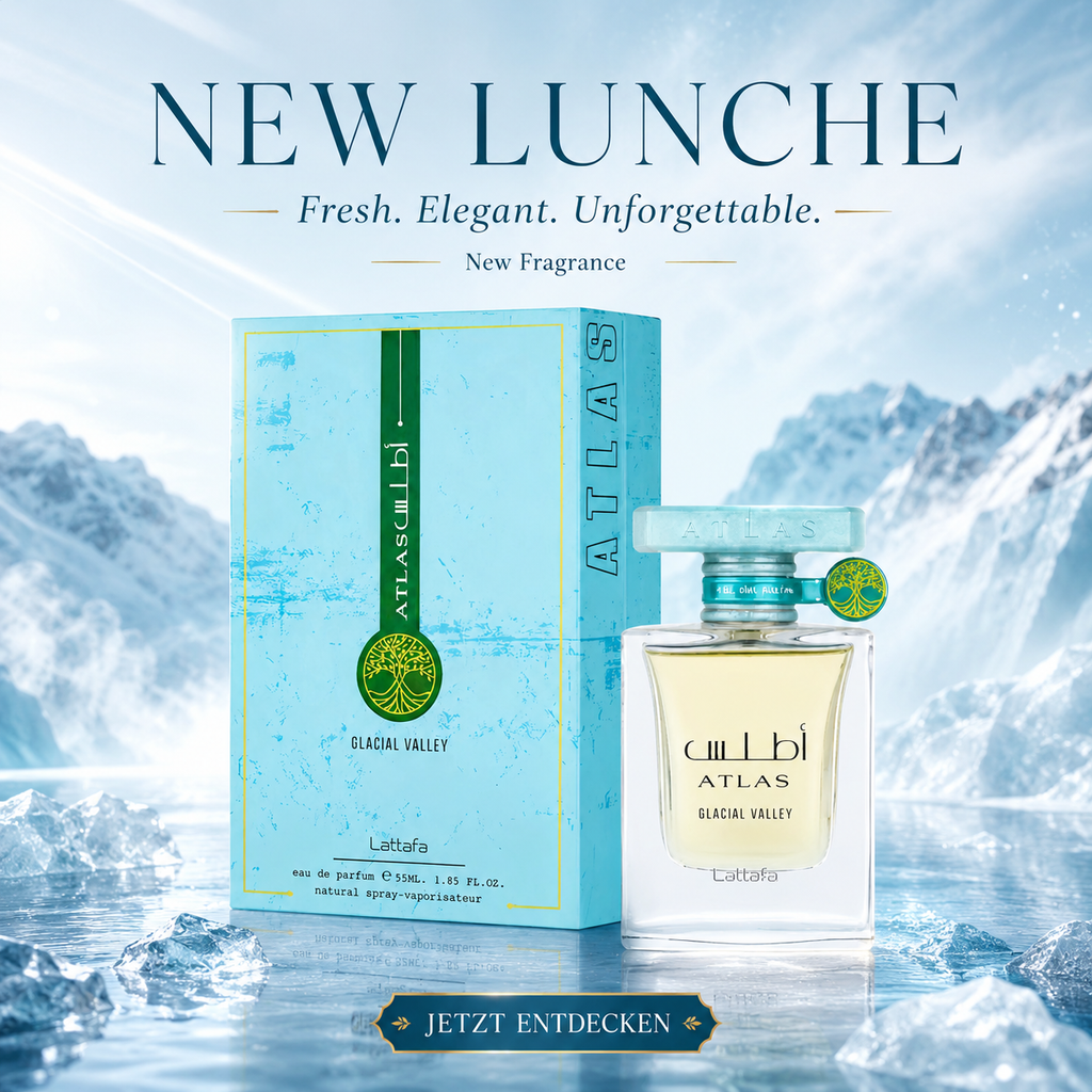 Lattafa Atlas Glacial Valley Eau de Parfum – Aquatisch-Fruchtiger Unisex Duft | Ananas, Minze & Meersalz