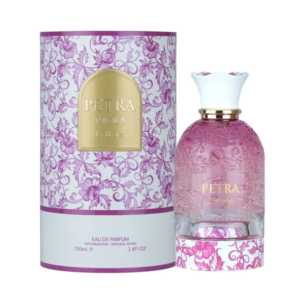 Lattafa Petra Viola Eau de Parfum 100 ml – Süß-Fruchtiger Damenduft | Himbeere, Veilchen & Zuckerwatte