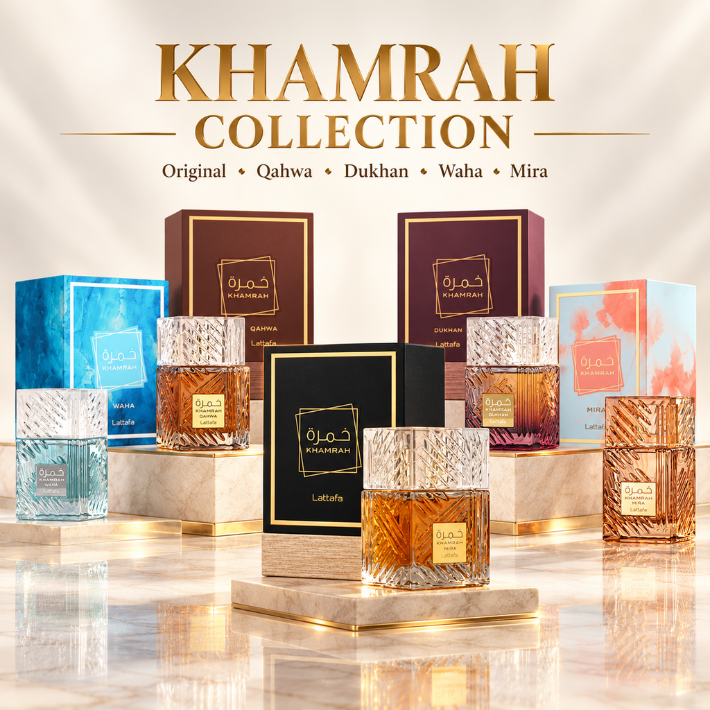 Lattafa Khamrah Collection – Khamrah, Qahwa, Dukhan, Waha & Mira | 5 exklusive Düfte zur Auswahl
