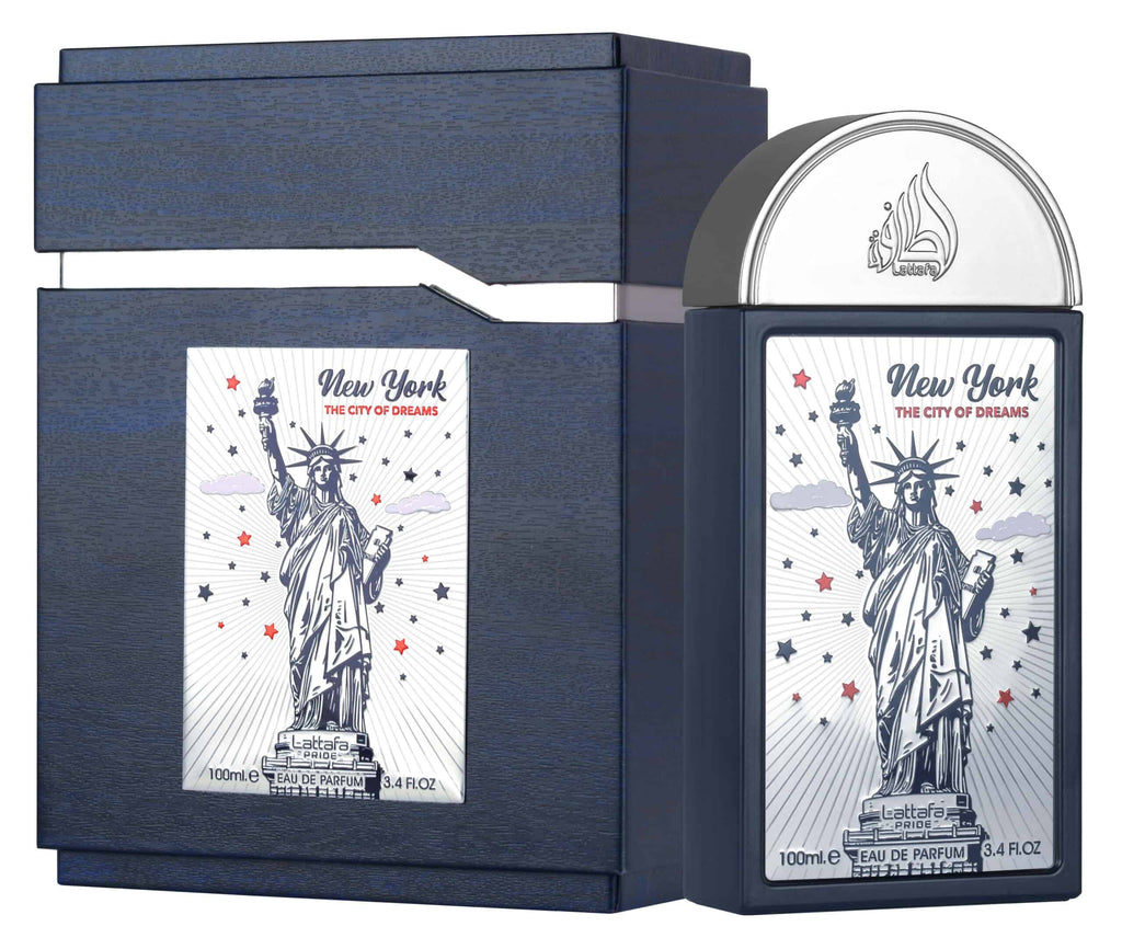 Lattafa New York The City of Dreams Eau de Parfum – Würzig-Fruchtiger Unisex Duft | Elegant & Charakterstark