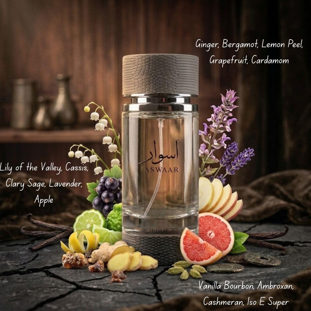 Riiffs Aswaar Extrait de Parfum – Aromatisch-Würziger Unisex Duft | Frisch, Fruchtig & Modern