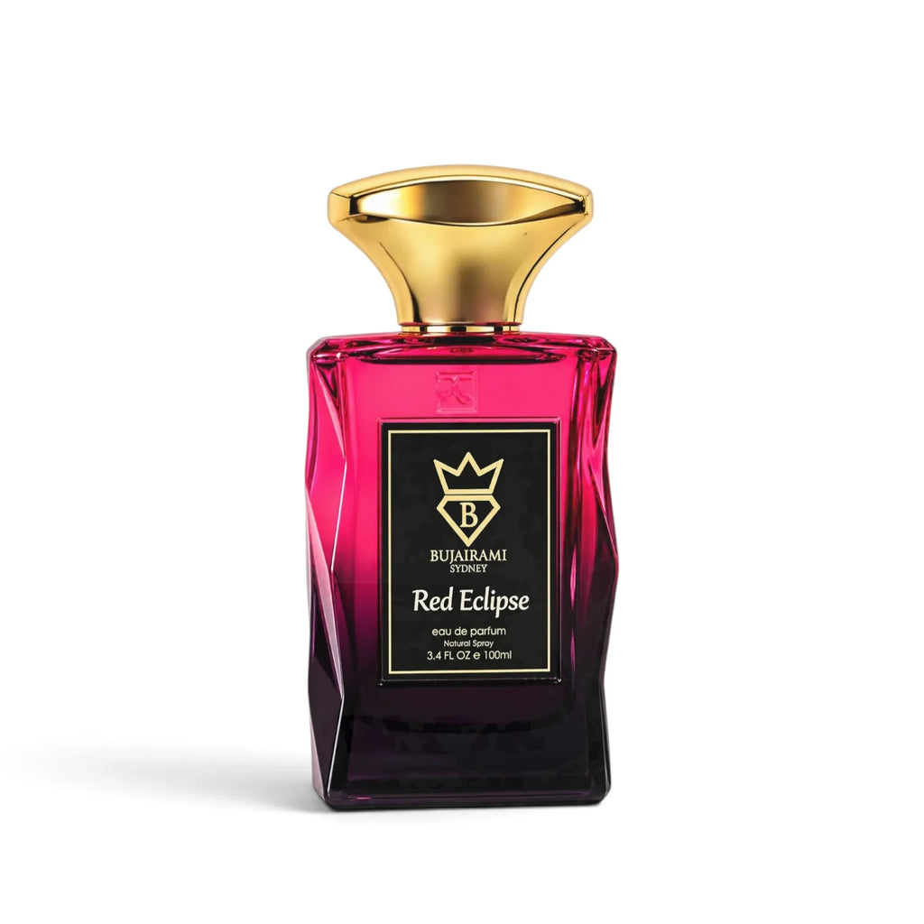 Bujairami Red Eclipse Eau de Parfum 100 ml – Fruchtig-Floraler Unisex Duft | Himbeere, Jasmin & Vanille