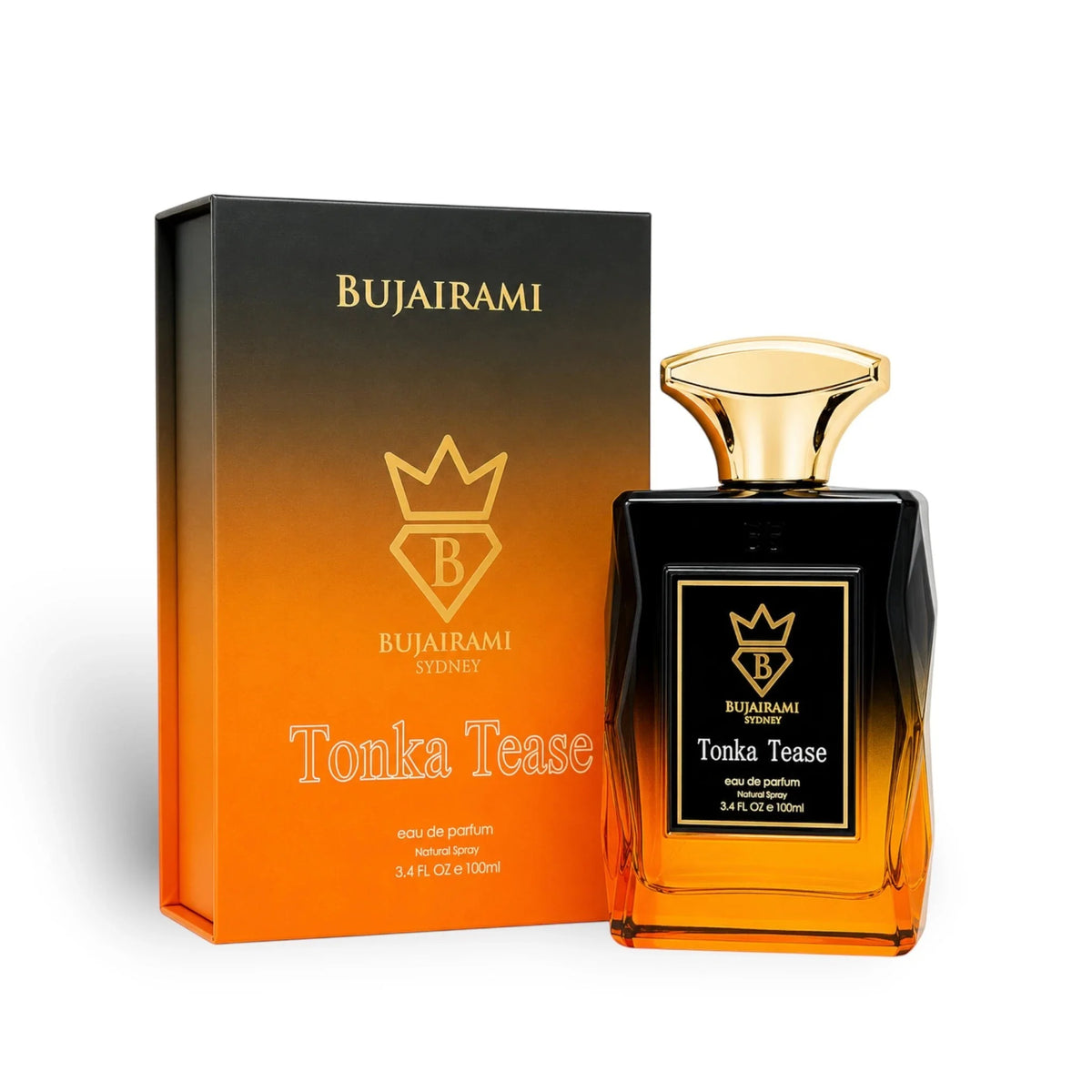 Bujairami Tonka Tease Eau de Parfum 100 ml – Süß-Würziger Unisex Duft | Tonkabohne, Warm & Sinnlich