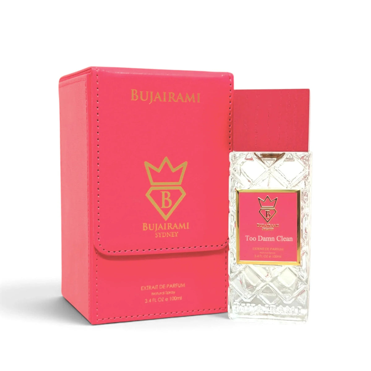 Bujairami Too Damn Clean Extrait de Parfum 100 ml – Frischer Unisex Duft | Clean, Elegant & Modern