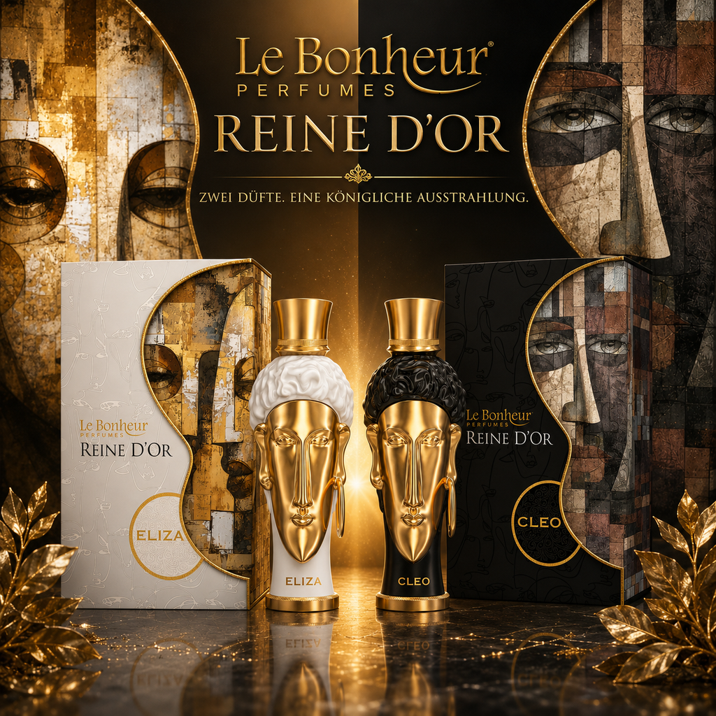 Le Bonheur Reine d'Or Eliza & Cleo Eau de Parfum – Orientalisch-Würziger Damenduft | Modern & Sinnlich (Kopie)
