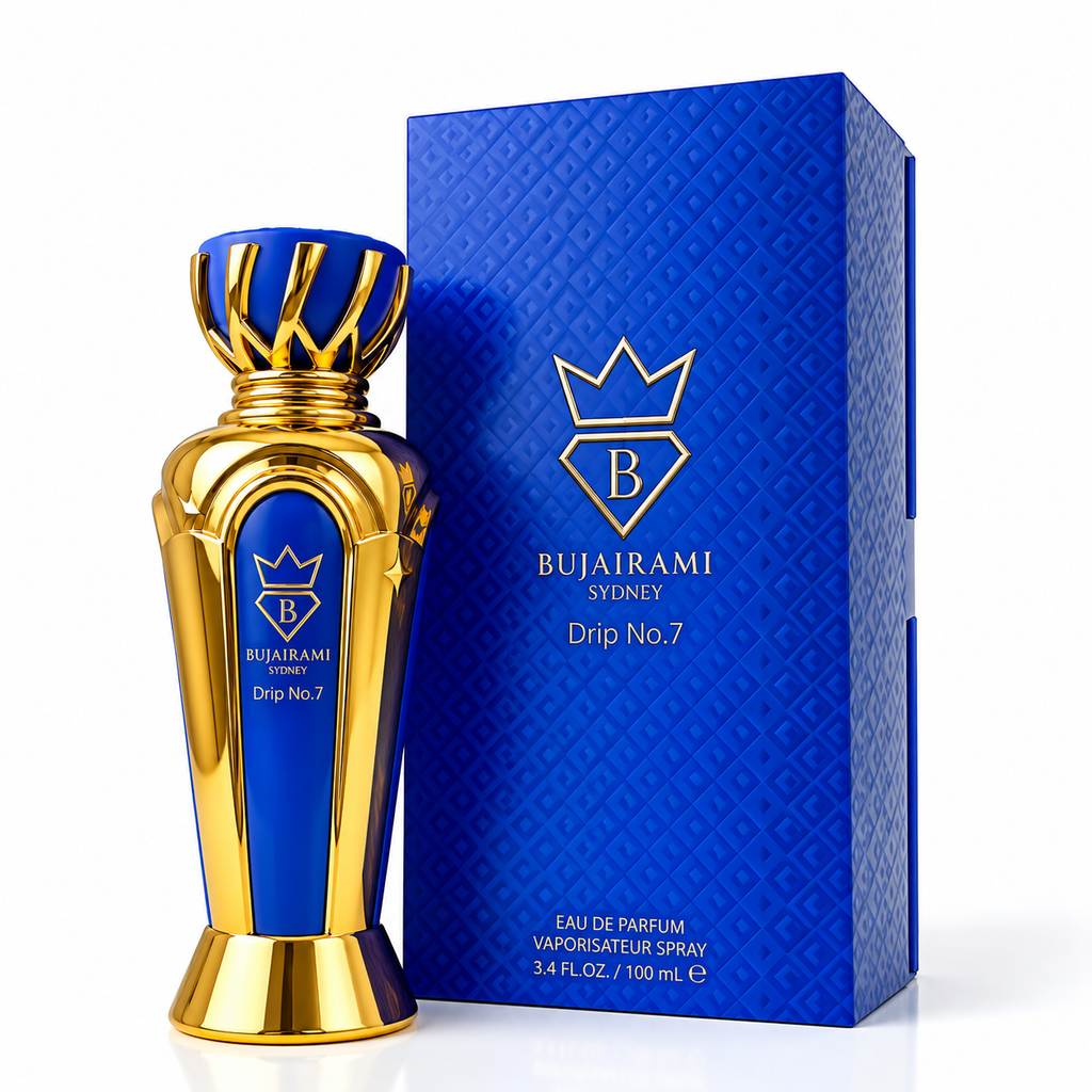 Bujairami Drip No. 7 Eau de Parfum 100 ml – Fruchtig-Aquatischer Unisex Duft | Grapefruit, Mango & Amber