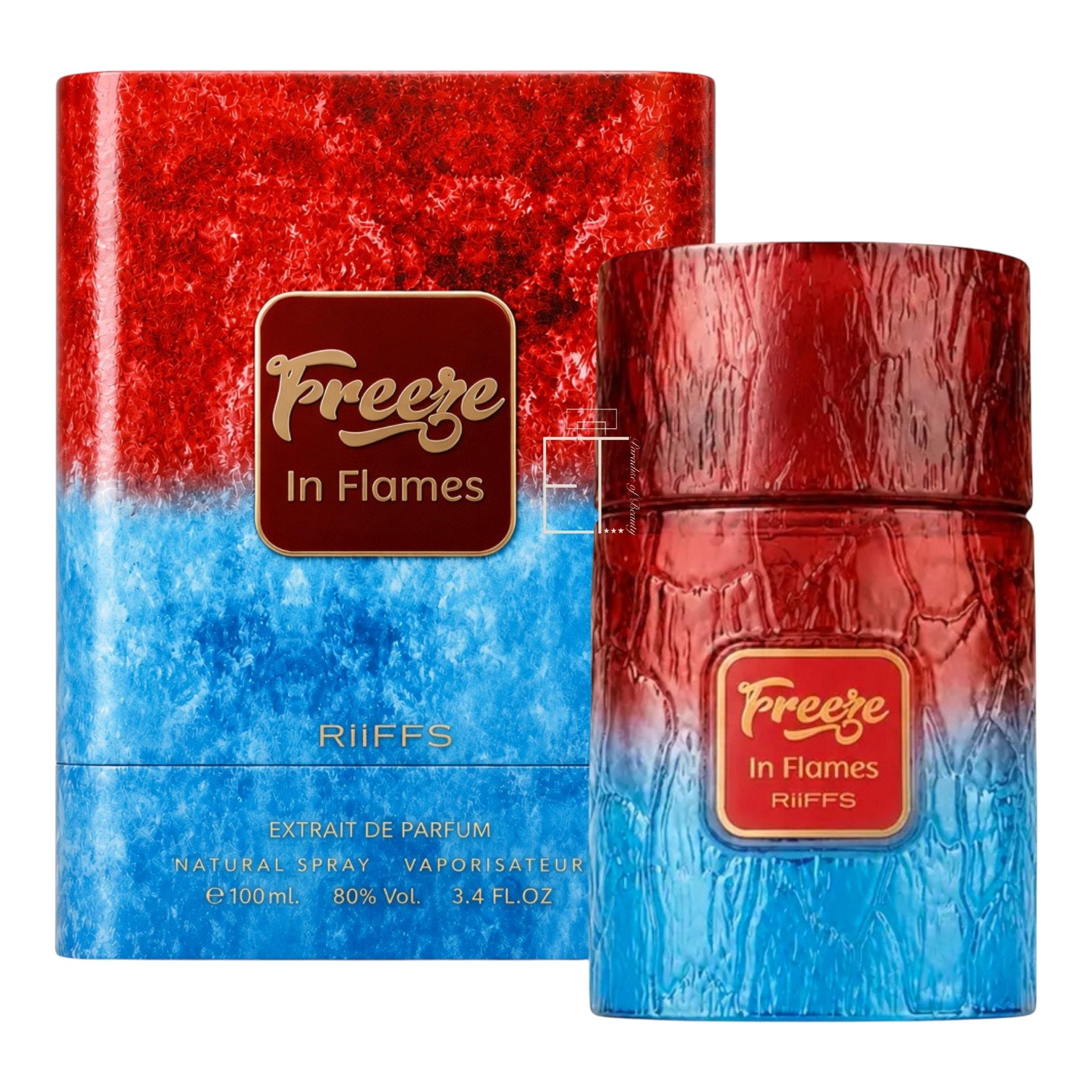 RiiFFS Freeze in Flames Extrait de Parfum 100 ml – Intensiver Unisex Duft | Frisch, Warm & Ausdrucksstark
