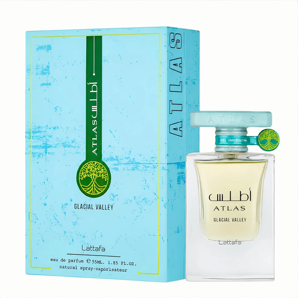 Lattafa Atlas Glacial Valley Eau de Parfum – Aquatisch-Fruchtiger Unisex Duft | Ananas, Minze & Meersalz