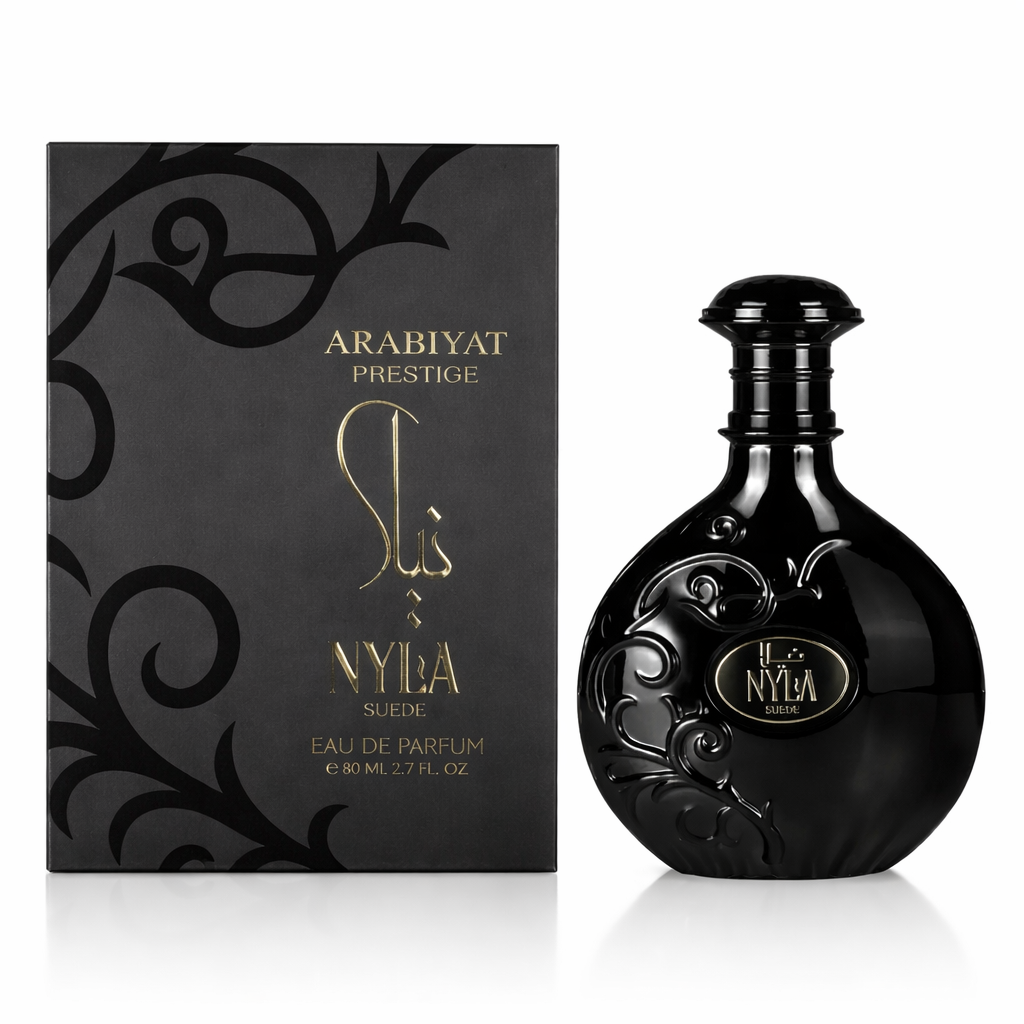 Arabiyat Prestige Nyla Suede Eau de Parfum 80 ml – Cremig-Holziger Unisex Duft | Warm & Elegant