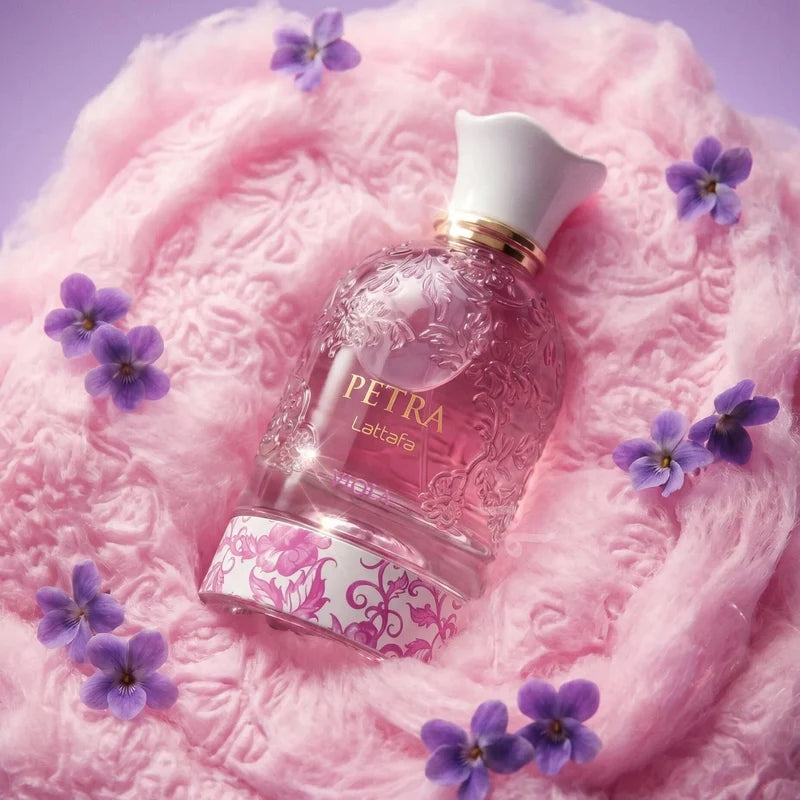 Lattafa Petra Viola Eau de Parfum 100 ml – Süß-Fruchtiger Damenduft | Himbeere, Veilchen & Zuckerwatte