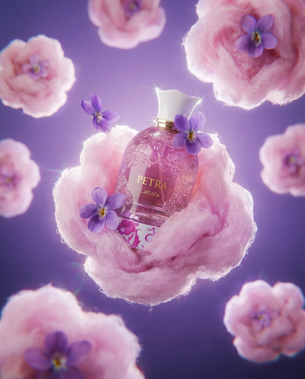Lattafa Petra Viola Eau de Parfum 100 ml – Süß-Fruchtiger Damenduft | Himbeere, Veilchen & Zuckerwatte