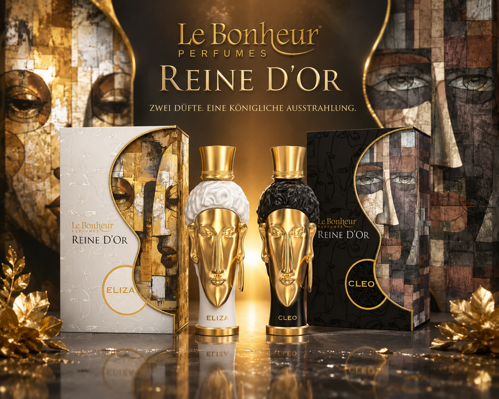 Le Bonheur Reine d'Or Eliza & Cleo Eau de Parfum – Orientalisch-Würziger Damenduft | Modern & Sinnlich (Kopie)