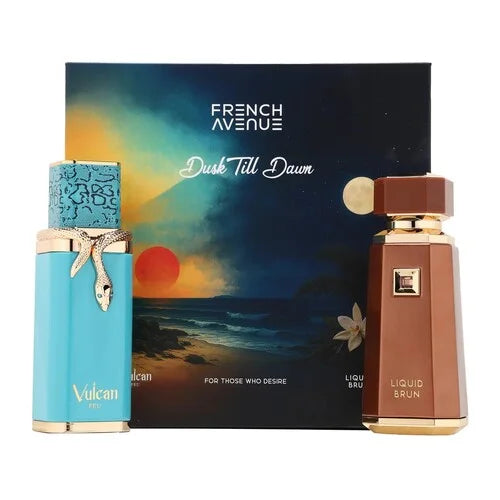 French Avenue Dusk Till Dawn Collection Geschenkset – 2x100 ml Eau de Parfum | Vulcan Feu & Liquid Brun