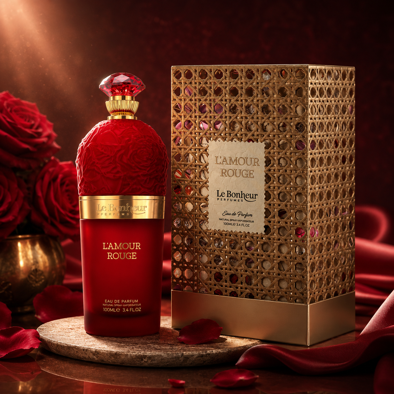 Le Bonheur L'Amour Rouge Eau de Parfum 100 ml – Fruchtig-Gourmand Damenduft | Sinnlich & Verführerisch
